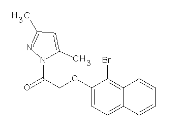 1-{[(1-bromo-2-naphthyl)oxy]acetyl}-3,5-dimethyl-1H-pyrazole - Click Image to Close
