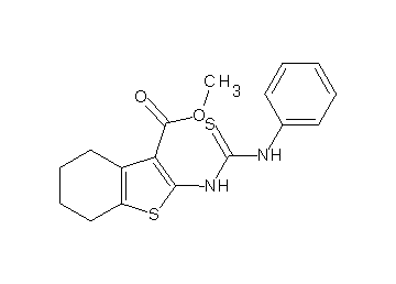 methyl 2-[(anilinocarbonothioyl)amino]-4,5,6,7-tetrahydro-1-benzothiophene-3-carboxylate