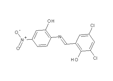 2,4-dichloro-6-{[(2-hydroxy-4-nitrophenyl)imino]methyl}phenol