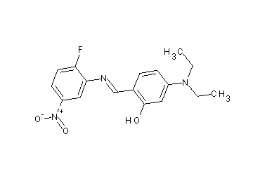 5-(diethylamino)-2-{[(2-fluoro-5-nitrophenyl)imino]methyl}phenol