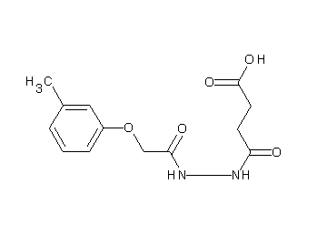 4-{2-[(3-methylphenoxy)acetyl]hydrazino}-4-oxobutanoic acid