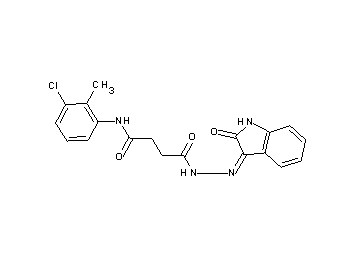 N-(3-chloro-2-methylphenyl)-4-oxo-4-[2-(2-oxo-1,2-dihydro-3H-indol-3-ylidene)hydrazino]butanamide