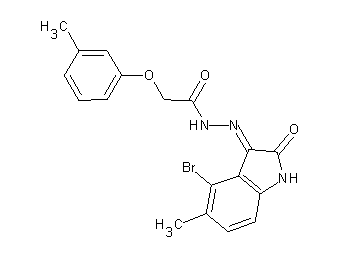 N'-(4-bromo-5-methyl-2-oxo-1,2-dihydro-3H-indol-3-ylidene)-2-(3-methylphenoxy)acetohydrazide