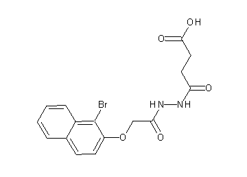 4-(2-{[(1-bromo-2-naphthyl)oxy]acetyl}hydrazino)-4-oxobutanoic acid