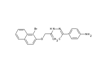 N'-[1-(4-aminophenyl)ethylidene]-2-[(1-bromo-2-naphthyl)oxy]acetohydrazide