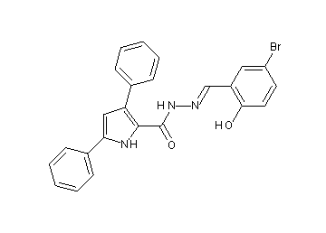 N'-(5-bromo-2-hydroxybenzylidene)-3,5-diphenyl-1H-pyrrole-2-carbohydrazide - Click Image to Close