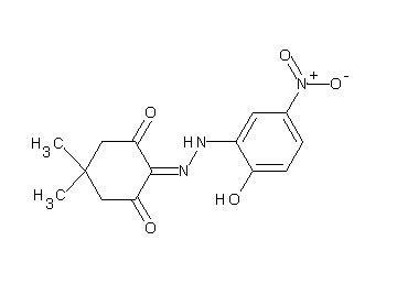 2-[(2-hydroxy-5-nitrophenyl)hydrazono]-5,5-dimethyl-1,3-cyclohexanedione - Click Image to Close
