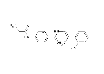 N-[4-({2-[1-(2-hydroxyphenyl)ethylidene]hydrazino}carbonyl)phenyl]propanamide - Click Image to Close