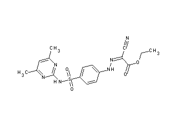 ethyl cyano[(4-{[(4,6-dimethyl-2-pyrimidinyl)amino]sulfonyl}phenyl)hydrazono]acetate - Click Image to Close