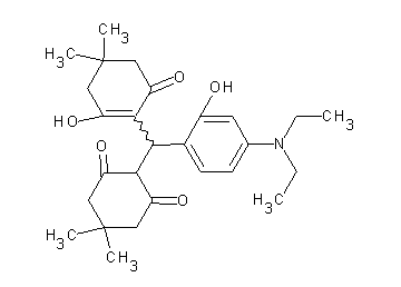 2-[[4-(diethylamino)-2-hydroxyphenyl](2-hydroxy-4,4-dimethyl-6-oxo-1-cyclohexen-1-yl)methyl]-5,5-dimethyl-1,3-cyclohexanedion