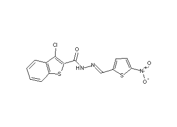 3-chloro-N'-[(5-nitro-2-thienyl)methylene]-1-benzothiophene-2-carbohydrazide