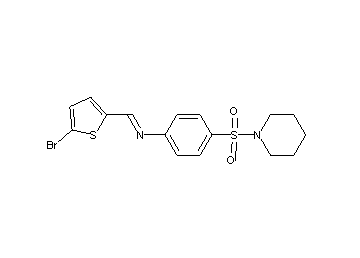 N-[(5-bromo-2-thienyl)methylene]-4-(1-piperidinylsulfonyl)aniline