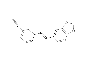 3-[(1,3-benzodioxol-5-ylmethylene)amino]benzonitrile