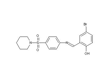 4-bromo-2-({[4-(1-piperidinylsulfonyl)phenyl]imino}methyl)phenol