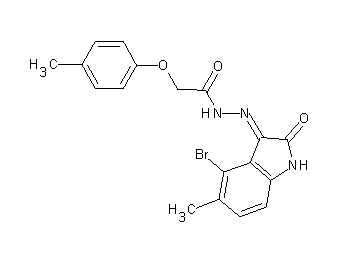 N'-(4-bromo-5-methyl-2-oxo-1,2-dihydro-3H-indol-3-ylidene)-2-(4-methylphenoxy)acetohydrazide