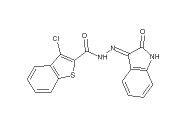 3-chloro-N'-(2-oxo-1,2-dihydro-3H-indol-3-ylidene)-1-benzothiophene-2-carbohydrazide