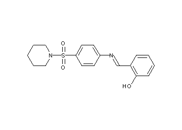 2-({[4-(1-piperidinylsulfonyl)phenyl]imino}methyl)phenol