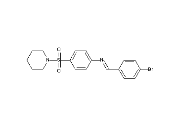 N-(4-bromobenzylidene)-4-(1-piperidinylsulfonyl)aniline
