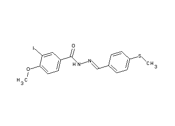 3-iodo-4-methoxy-N'-[4-(methylsulfanyl)benzylidene]benzohydrazide - Click Image to Close