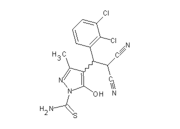 4-[2,2-dicyano-1-(2,3-dichlorophenyl)ethyl]-5-hydroxy-3-methyl-1H-pyrazole-1-carbothioamide