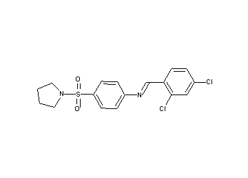N-(2,4-dichlorobenzylidene)-4-(1-pyrrolidinylsulfonyl)aniline