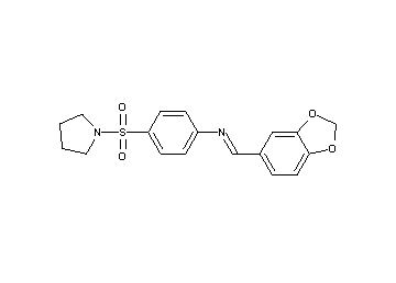N-(1,3-benzodioxol-5-ylmethylene)-4-(1-pyrrolidinylsulfonyl)aniline