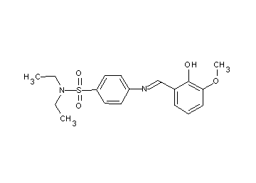 N,N-diethyl-4-[(2-hydroxy-3-methoxybenzylidene)amino]benzenesulfonamide