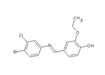4-{[(4-bromo-3-chlorophenyl)imino]methyl}-2-ethoxyphenol