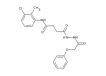 N-(3-chloro-2-methylphenyl)-4-oxo-4-[2-(phenoxyacetyl)hydrazino]butanamide