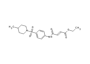 ethyl 4-({4-[(4-methyl-1-piperidinyl)sulfonyl]phenyl}amino)-4-oxo-2-butenoate