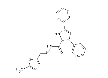 N'-[(5-methyl-2-thienyl)methylene]-3,5-diphenyl-1H-pyrrole-2-carbohydrazide
