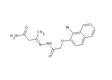 3-({[(1-bromo-2-naphthyl)oxy]acetyl}hydrazono)butanamide - Click Image to Close