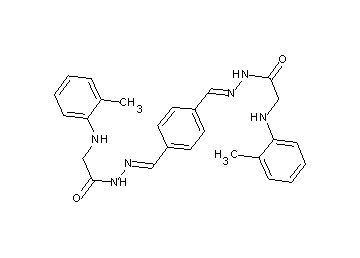 N',N''-[1,4-phenylenedi(methylylidene)]bis{2-[(2-methylphenyl)amino]acetohydrazide} (non-preferred name)