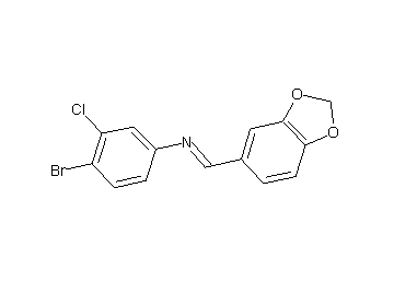 N-(1,3-benzodioxol-5-ylmethylene)-4-bromo-3-chloroaniline