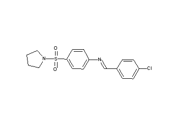 N-(4-chlorobenzylidene)-4-(1-pyrrolidinylsulfonyl)aniline N-(4-chlorobenzylidene)-4-(1-pyrrolidinylsulfonyl)aniline