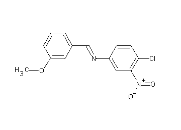 (4-chloro-3-nitrophenyl)(3-methoxybenzylidene)amine (4-chloro-3-nitrophenyl)(3-methoxybenzylidene)amine