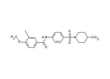 3-iodo-4-methoxy-N-{4-[(4-methyl-1-piperidinyl)sulfonyl]phenyl}benzamide