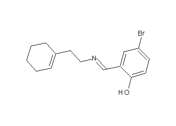 4-bromo-2-({[2-(1-cyclohexen-1-yl)ethyl]imino}methyl)phenol