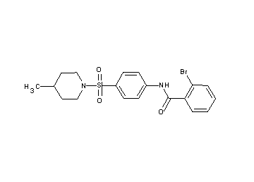 2-bromo-N-{4-[(4-methyl-1-piperidinyl)sulfonyl]phenyl}benzamide