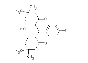 2-[(4-fluorophenyl)(2-hydroxy-4,4-dimethyl-6-oxo-1-cyclohexen-1-yl)methyl]-5,5-dimethyl-1,3-cyclohexanedione