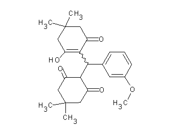 2-[(2-hydroxy-4,4-dimethyl-6-oxo-1-cyclohexen-1-yl)(3-methoxyphenyl)methyl]-5,5-dimethyl-1,3-cyclohexanedione