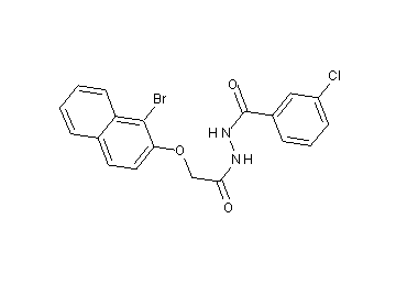 N'-{[(1-bromo-2-naphthyl)oxy]acetyl}-3-chlorobenzohydrazide