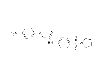 2-(4-methylphenoxy)-N-[4-(1-pyrrolidinylsulfonyl)phenyl]acetamide