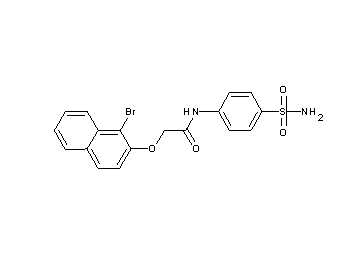N-[4-(aminosulfonyl)phenyl]-2-[(1-bromo-2-naphthyl)oxy]acetamide