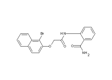 2-({[(1-bromo-2-naphthyl)oxy]acetyl}amino)benzamide