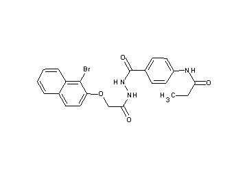 N-{4-[(2-{[(1-bromo-2-naphthyl)oxy]acetyl}hydrazino)carbonyl]phenyl}propanamide