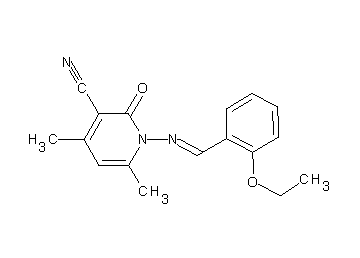 1-[(2-ethoxybenzylidene)amino]-4,6-dimethyl-2-oxo-1,2-dihydro-3-pyridinecarbonitrile