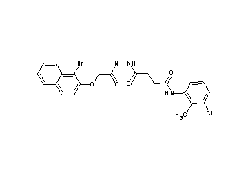 4-(2-{[(1-bromo-2-naphthyl)oxy]acetyl}hydrazino)-N-(3-chloro-2-methylphenyl)-4-oxobutanamide