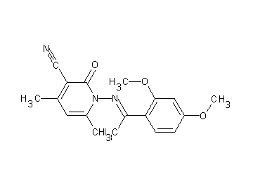 1-{[1-(2,4-dimethoxyphenyl)ethylidene]amino}-4,6-dimethyl-2-oxo-1,2-dihydro-3-pyridinecarbonitrile