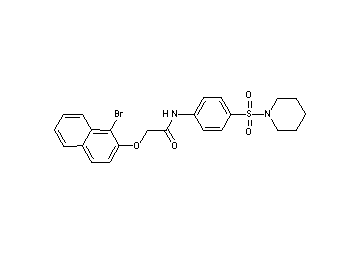 2-[(1-bromo-2-naphthyl)oxy]-N-[4-(1-piperidinylsulfonyl)phenyl]acetamide